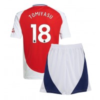 Dětský fotbalový dres Arsenal Takehiro Tomiyasu #18 2024-25 Domácí Krátký Rukáv (+ trenýrky)